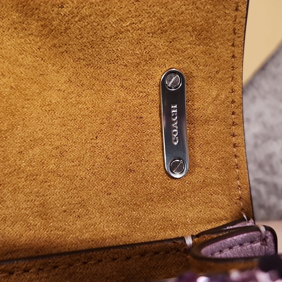 SOLD OUT NWT Coach Lilac Sequin Morgan Square Crossbody bag - Picture 8 of 16